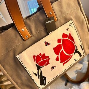 Hand Painted Five Pocket True Religion Fabric Upholstery HMAU Tote Bag NYFW 2025